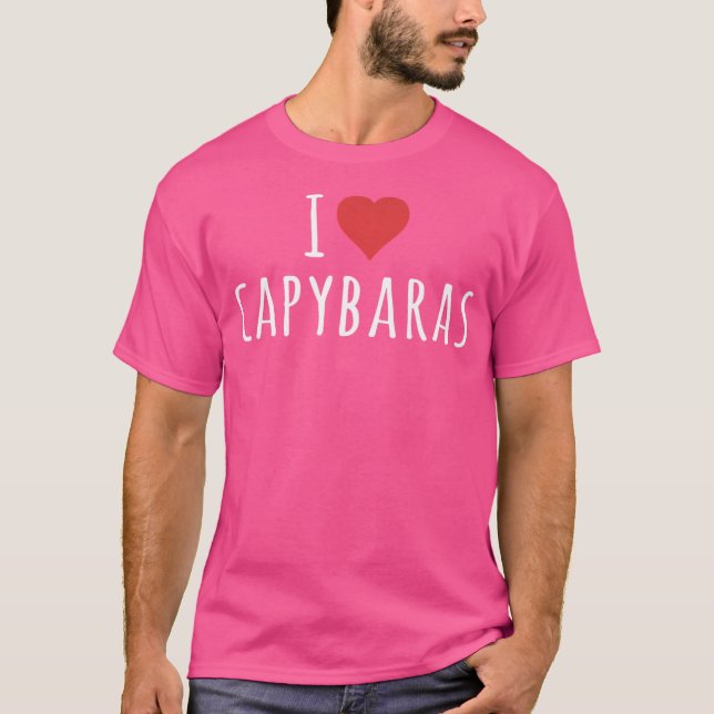 I Love Capybaras T-Shirt (Front)