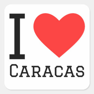 I love caracas square sticker