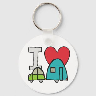I Love Caravanning Key Ring