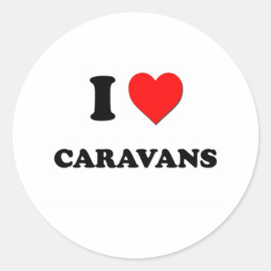 I love Caravans Classic Round Sticker