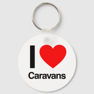 i love caravans key ring