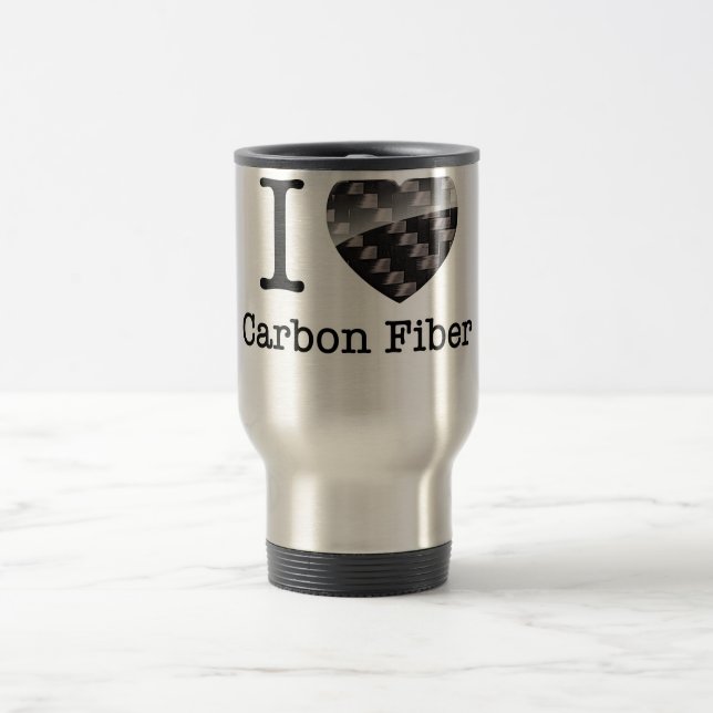 I Love Carbon Fibre Travel Mug (Center)