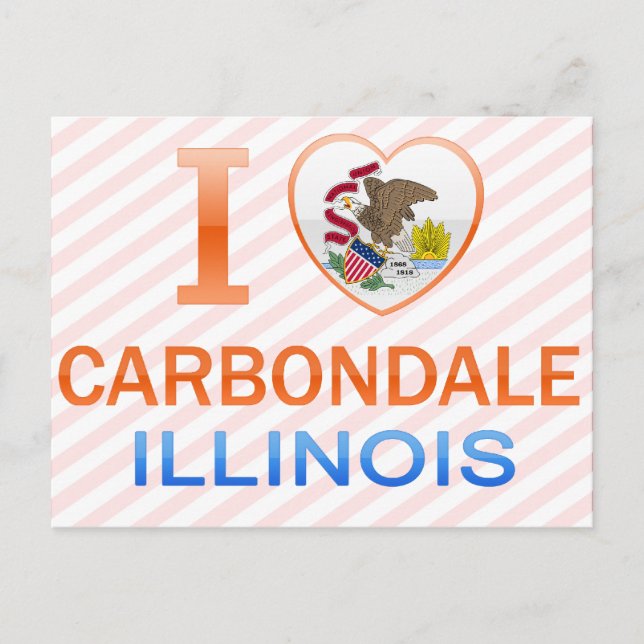 I Love Carbondale, IL Postcard (Front)