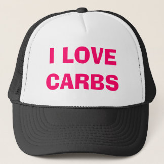 I LOVE CARBS TRUCKER HAT