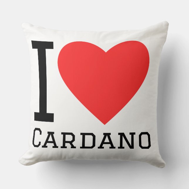 I love Cardano  Cushion (Front)