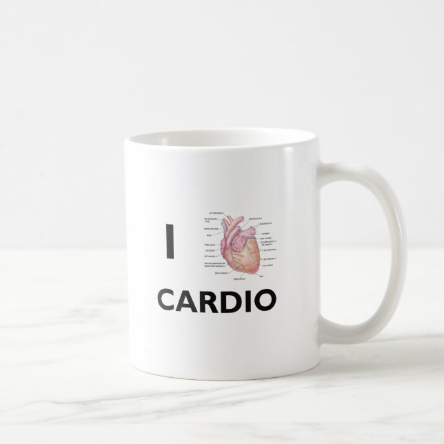 I Love Cardio Coffee Mug (Right)