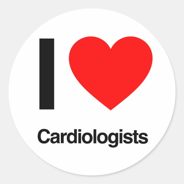 i love cardiologists classic round sticker (Front)