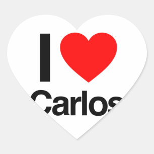i love carlos heart sticker