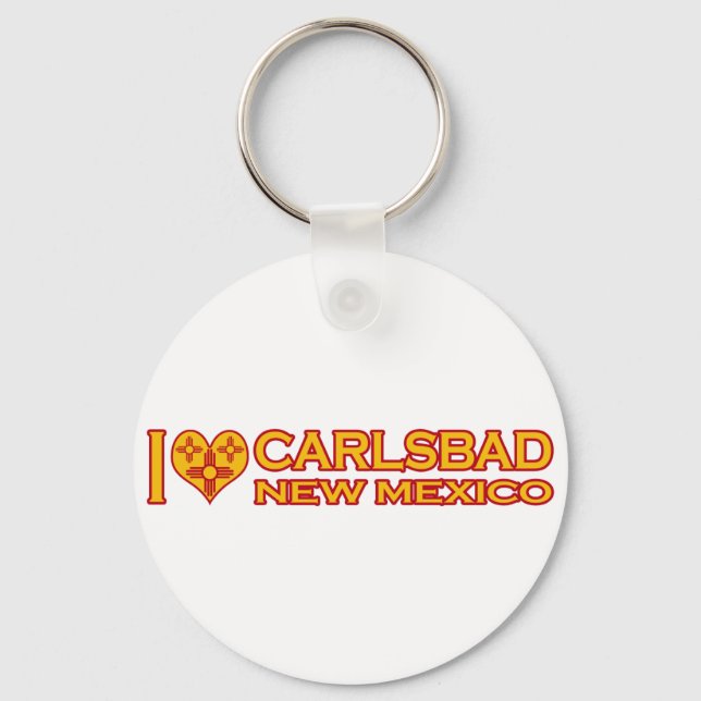 I Love Carlsbad, NM Key Ring (Front)