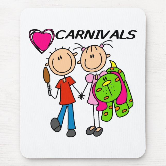 I Love Carnivals Mouse Mat (Front)