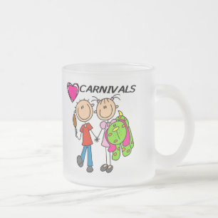 I Love Carnivals Tshirts and Gifts Frosted Glass Coffee Mug