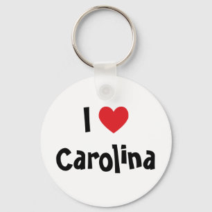 I Love Carolina Keychain