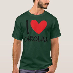 I Love Carolina Name Personalised Girl Woman BFF H T-Shirt