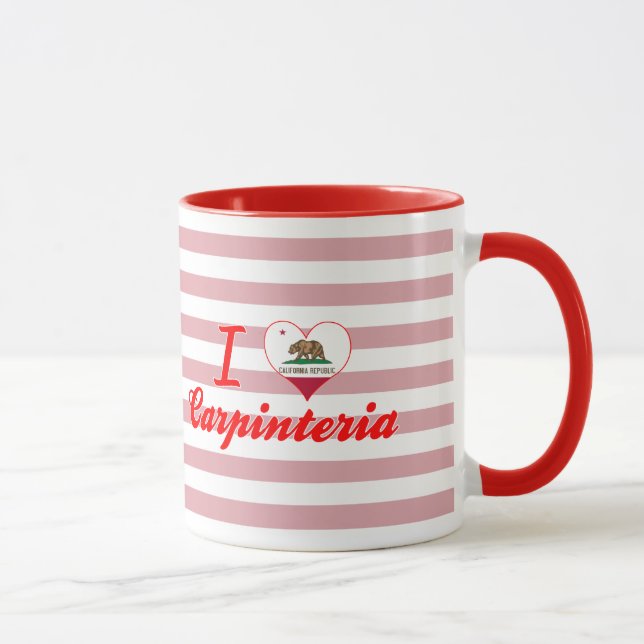 I Love Carpinteria, California Mug (Right)