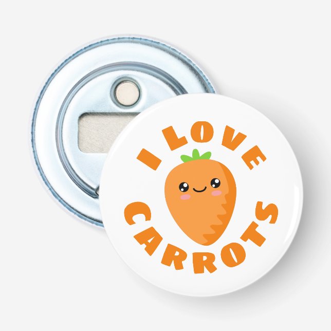 I love Carrots Bottle Opener (Front)