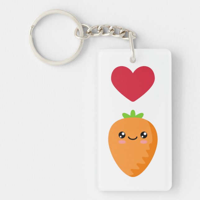 I love Carrots Key Ring (Front)