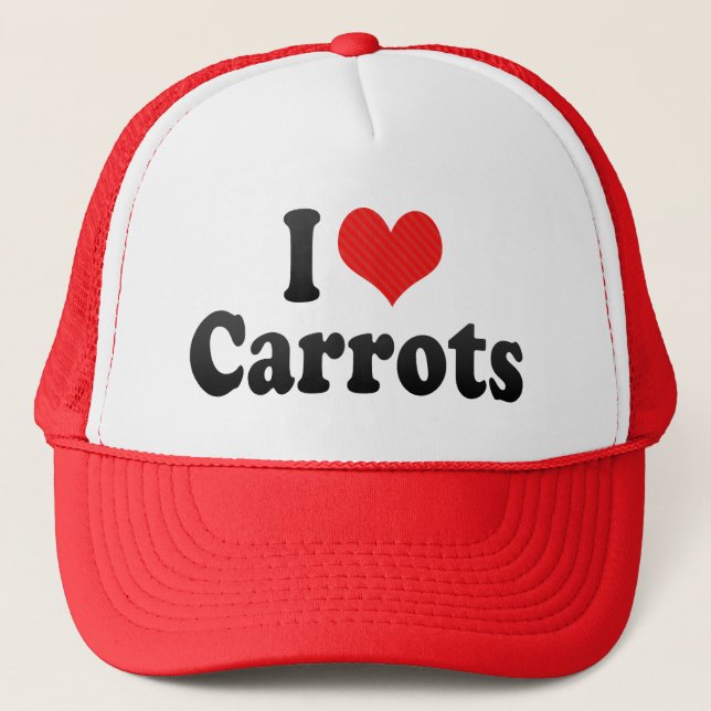 I Love Carrots Trucker Hat (Front)