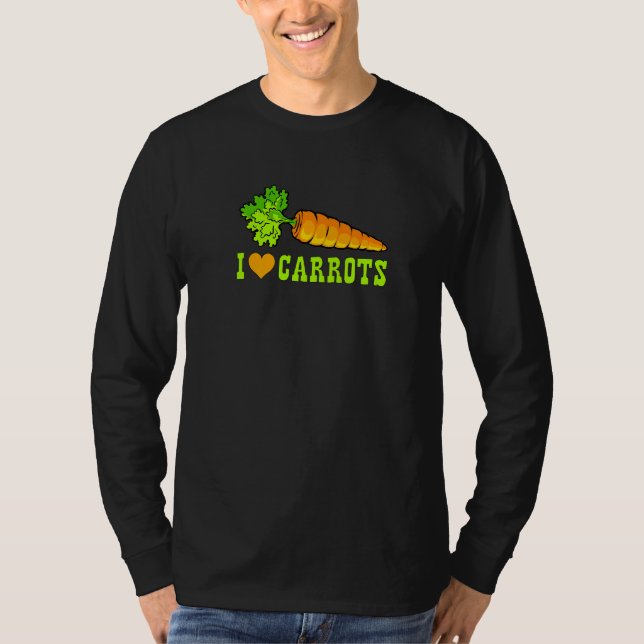 I Love Carrots  Vegetable T-Shirt (Front)