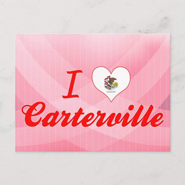 I Love Carterville, Illinois Postcard (Front)