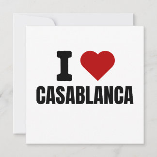 I love casablanca - I heart casablanca morocco Invitation