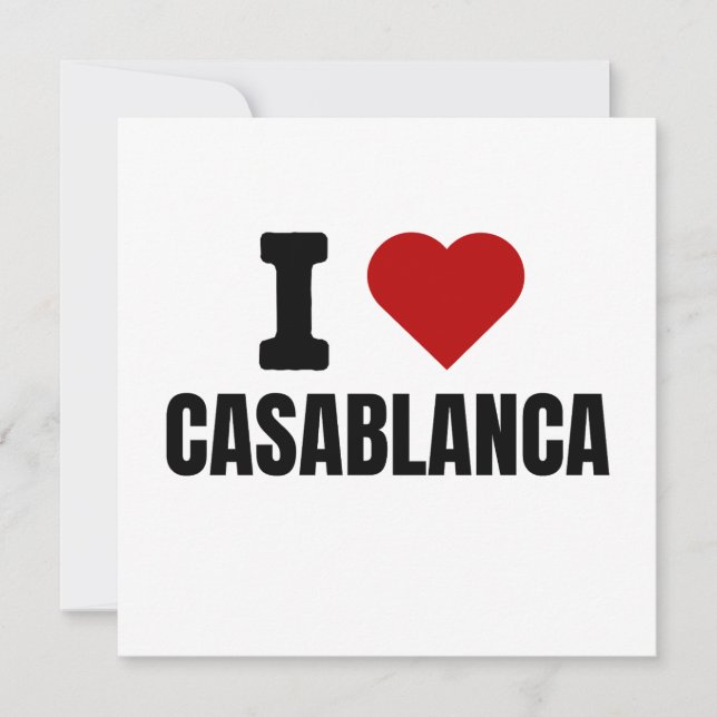 I love casablanca - I heart casablanca morocco Save The Date (Front)