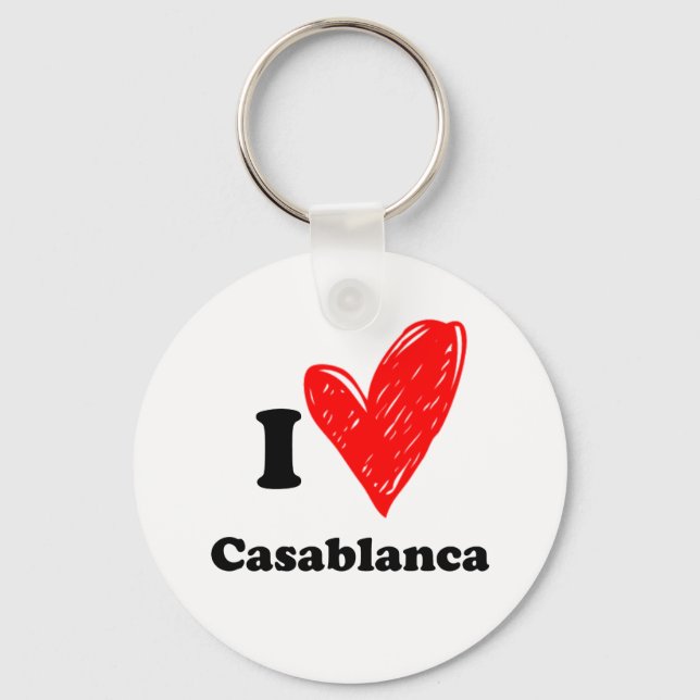 I love Casablanca Key Ring (Front)