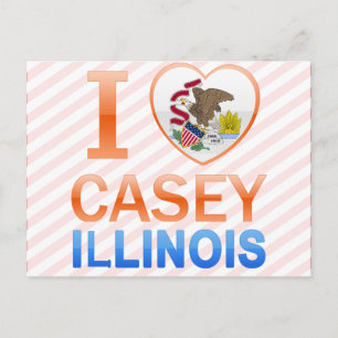I Love Casey, IL Postcard