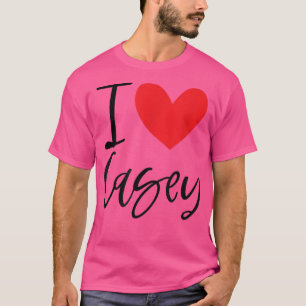 I Love Casey Name Heart Personalized Men Guy BFF F T-Shirt