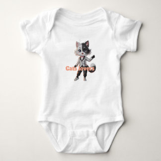 I love cat baby bodysuit