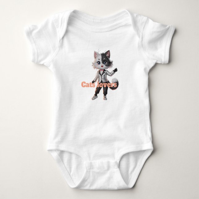 I love cat baby bodysuit (Front)