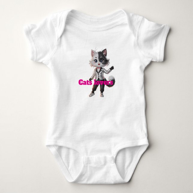 I love cat baby bodysuit (Front)
