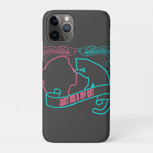 i love cat, just me and my cat iPhone 11 pro case
