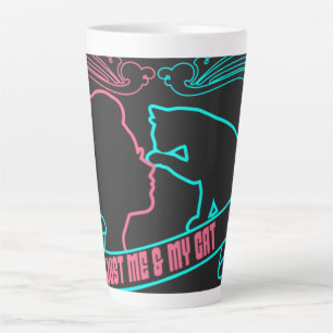 i love cat, just me and my cat  latte mug