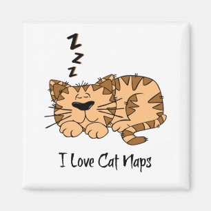 I Love Cat Naps Magnet
