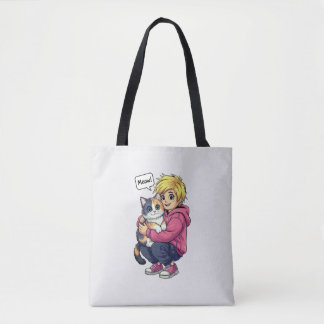 I love cat tote bag
