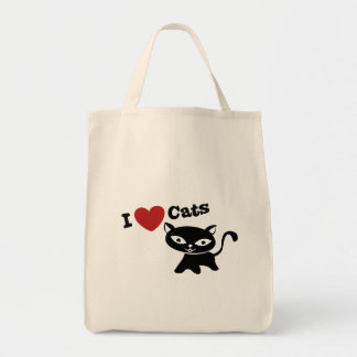 I Love Cat Tote Bag