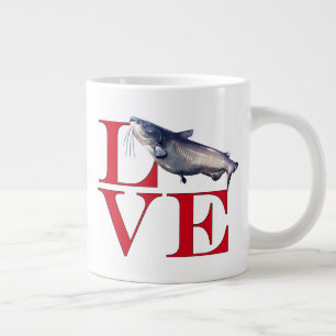I Love Catfish Large Coffee Mug