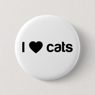 I Love Cats 6 Cm Round Badge