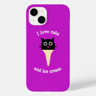 I love cats and ice cream  Case-Mate iPhone case