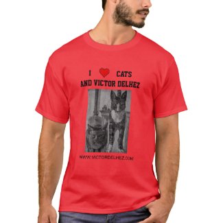 I love cats (Black letters) T-Shirt