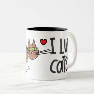 I LOVE CATS CARTOON CAT MUG