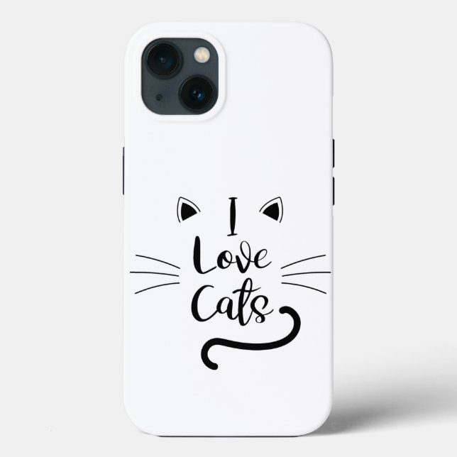 I Love Cats Case-Mate iPhone Case (Back)