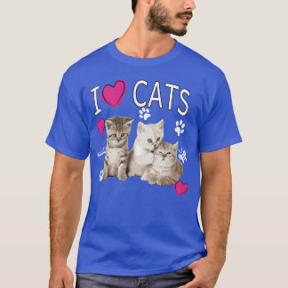 I Love Cats Cat Lover I Love Kitten boy T-Shirt