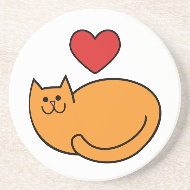 I love cats coaster (Front)