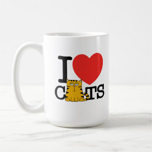 I Love Cats Coffee Mug