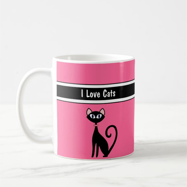 I Love Cats Coffee Mugs (Left)