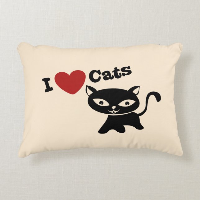 I love cats decorative cushion (Front)