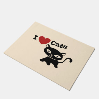 I love cats doormat