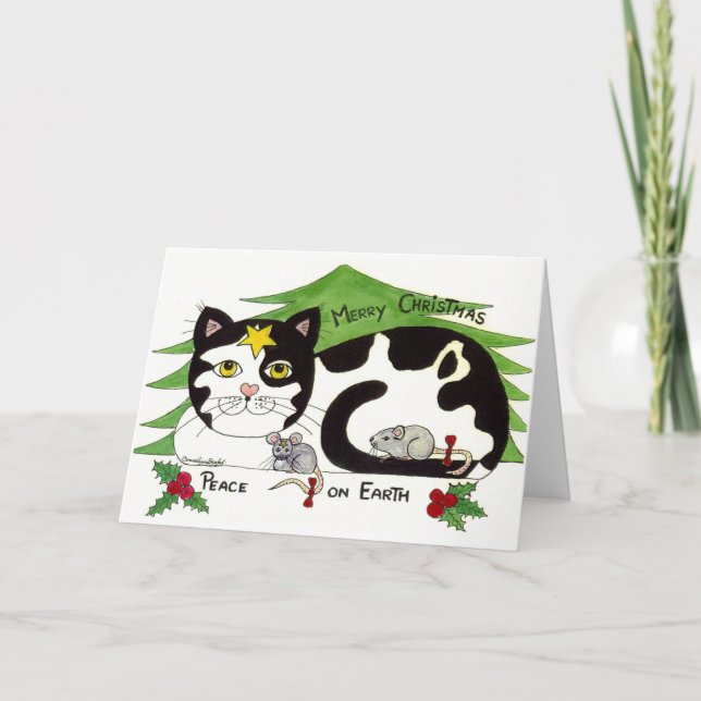 I love Cats. Holiday Card (Front)
