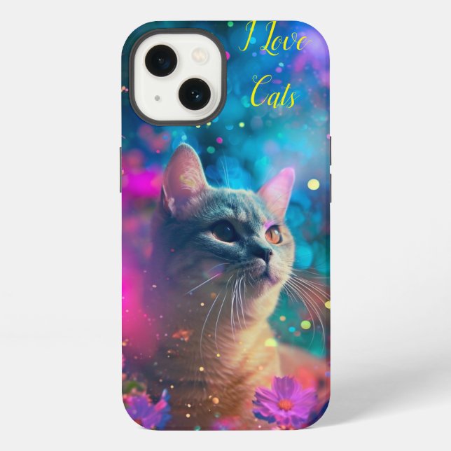 I Love Cats  iPhone Case (Back)